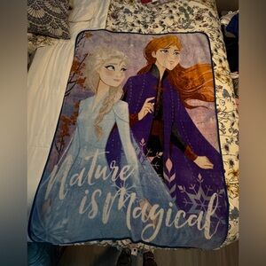 Nature is Magical Fleece Blanket - Blue and Purple